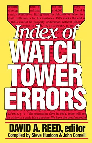 Cover image for Index of Watchtower Errors 1879 to 1989, isbn: 9780801077562